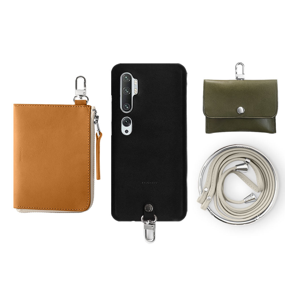 本革 栃木レザー 4点セットC ミニウォレット イヤホンケース