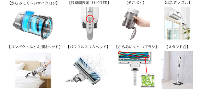 コードレススティック掃除機 RACTIVE Air（ラクティブ エア）3機種を
