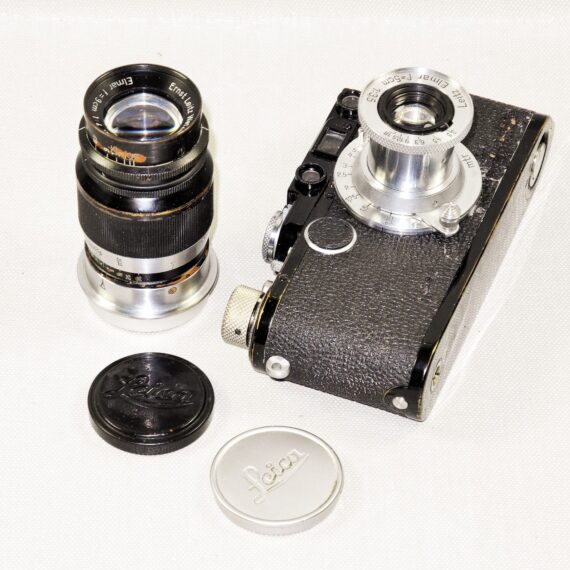 Leica I(A) Nr.34921 converted to Leica II black chrome with Leica