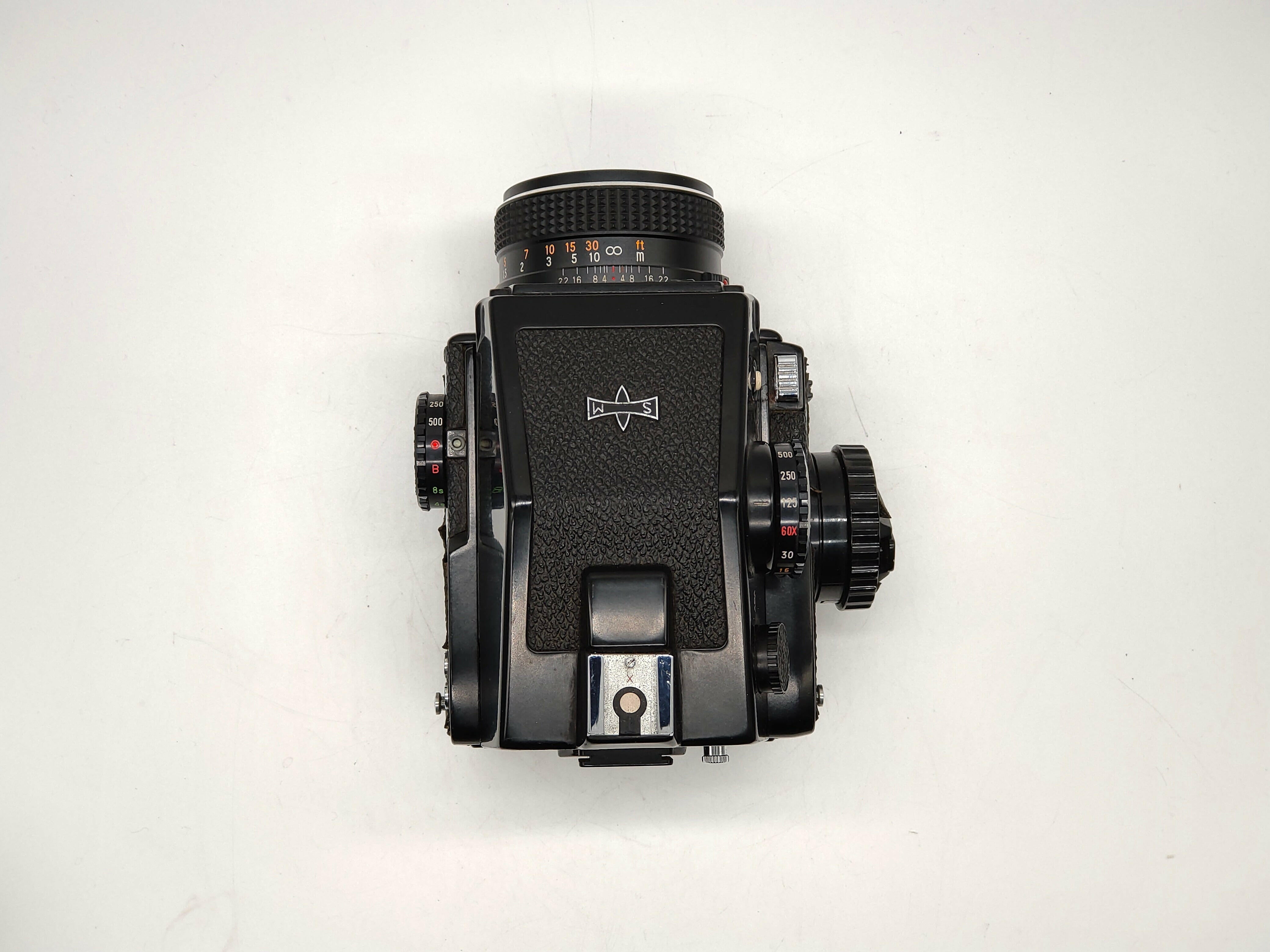 Mamiya 645 medium-format camera with 80mm f/2.8 with choice of