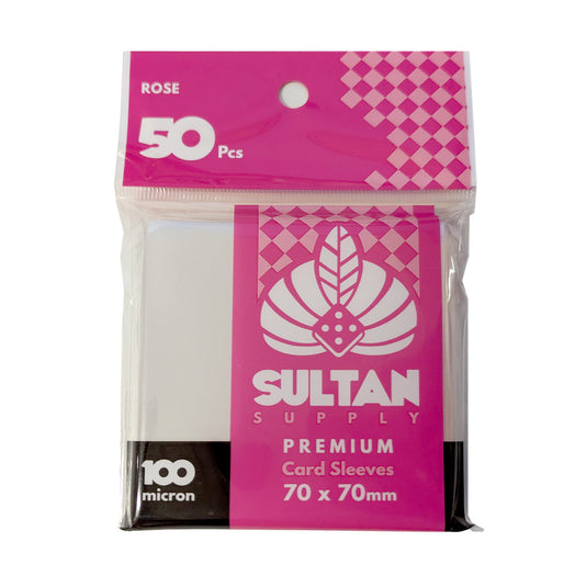 スルタン スリーブ【ローズ】(70x70mm用)［ハード］50枚 – CMONJAPAN