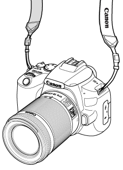 デジタル一眼レフカメラ】ストラップの取り付け方 (EOS Kiss X10)