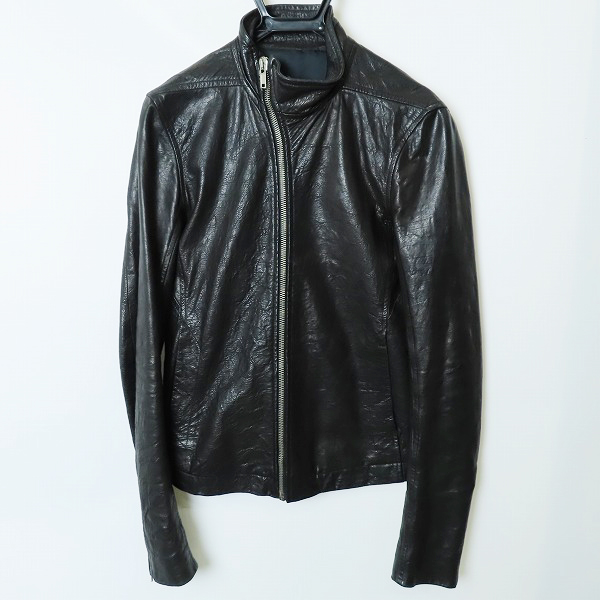 RICK OWENS/リックオウエンス レザー ジャケット RU6762-LG/XSの買取
