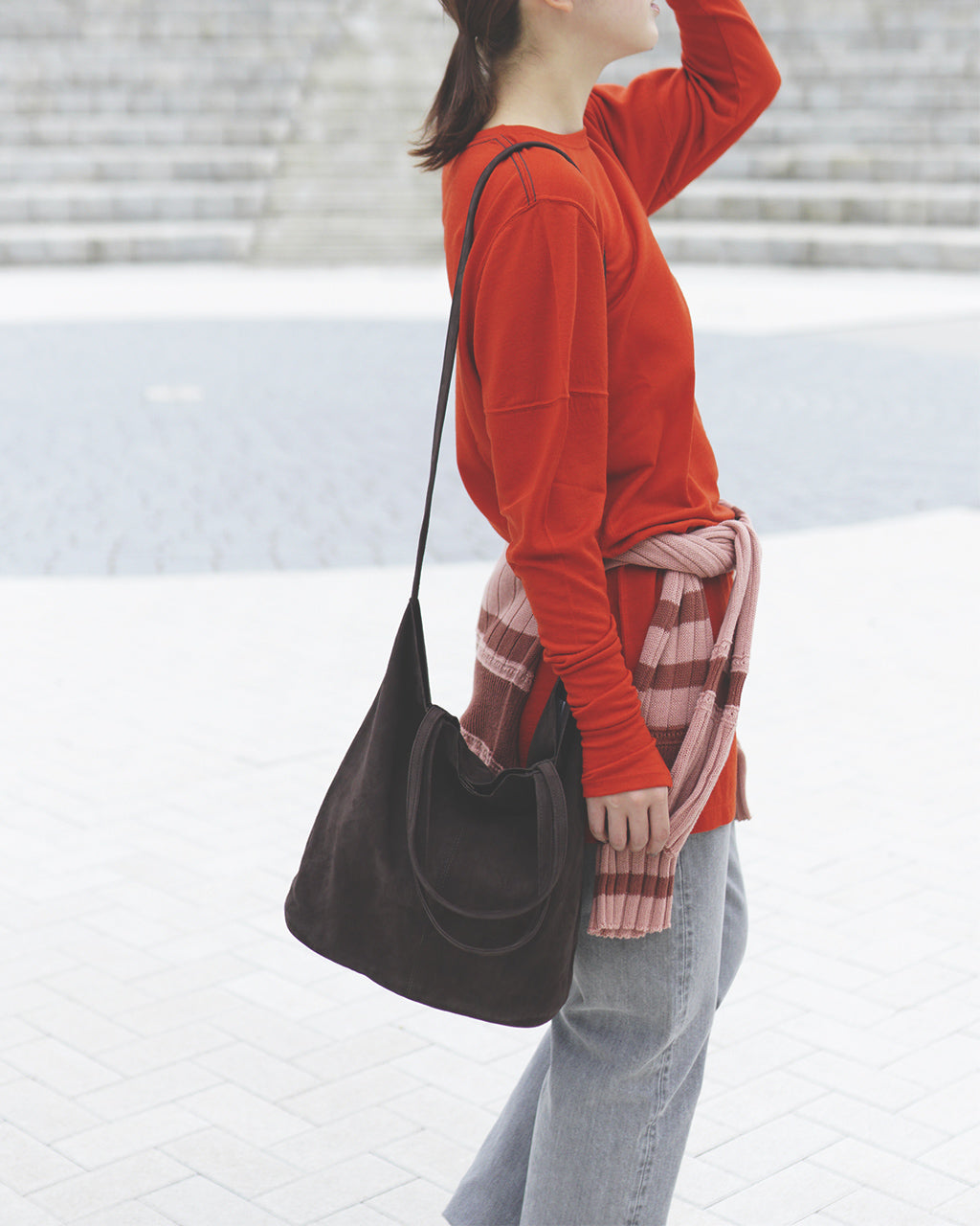 Morphee モルフェ 3WAY MEDIUM TOTE（M size) SUEDE CAMEL MS-SCML-103