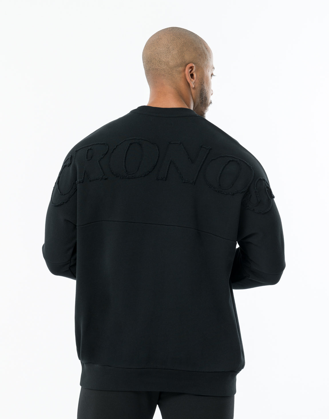 CRONOS PATCHWORK SWEAT【BLACK】