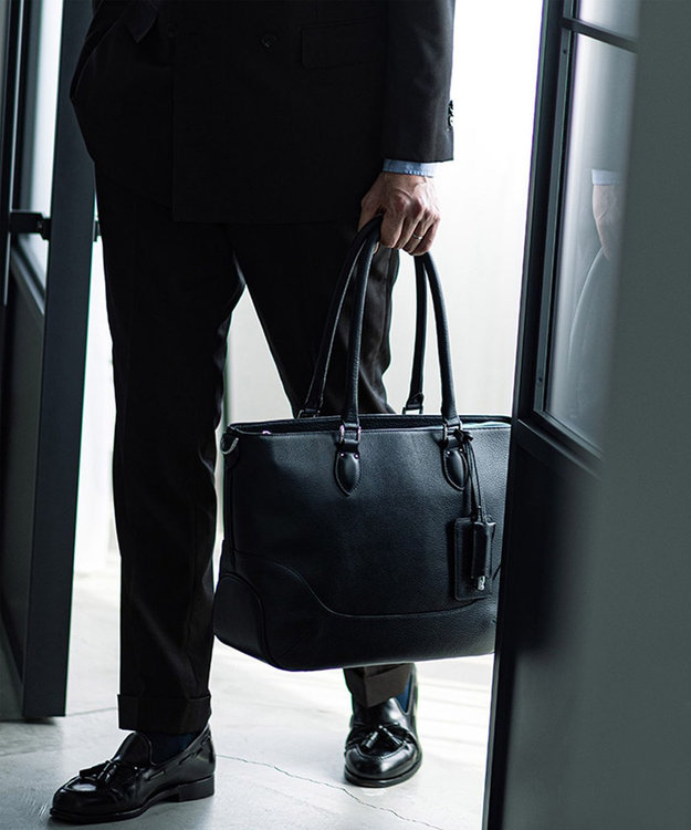 日本製【PELLE MORBIDA】2WAY シュリンクレザートートバッグ