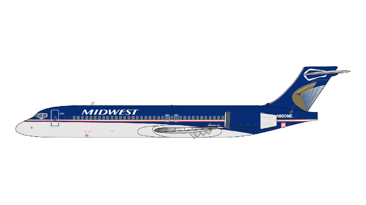 GJMEP1488 GEMINI JETS Midwest Airlines / ミッドウエスト航空 B717