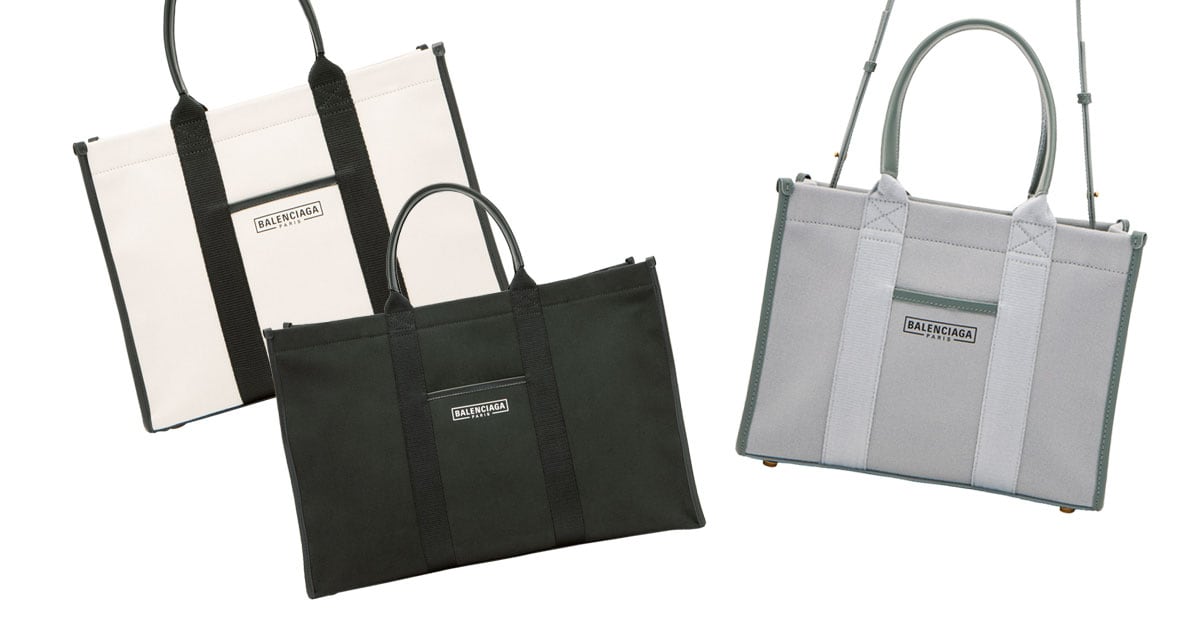 バレンシアガのキャンバストートバッグ ノートパソコンが入るサイズも！