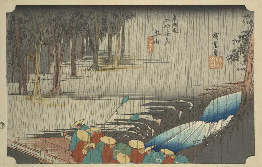 東海道五十三次（歌川広重）の全55作品を簡単に印刷