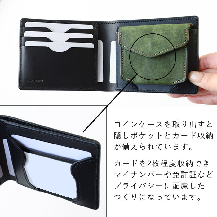 CRAMP (クランプ) プエブロレザー 着脱コインケース 二つ折り財布