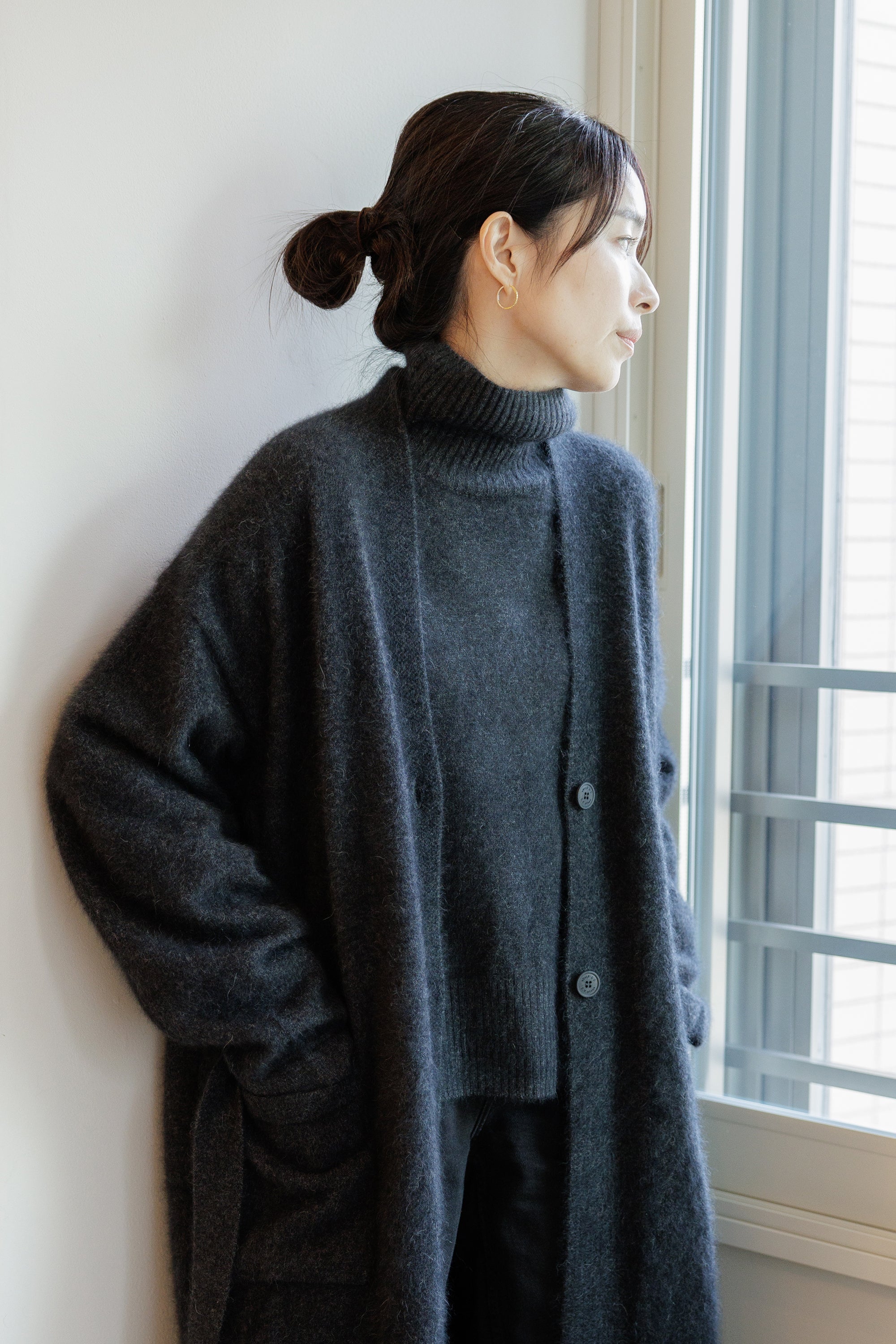 Re Stock Raccoon slit sleeve turtle neck /CT24330 – C.T.plage