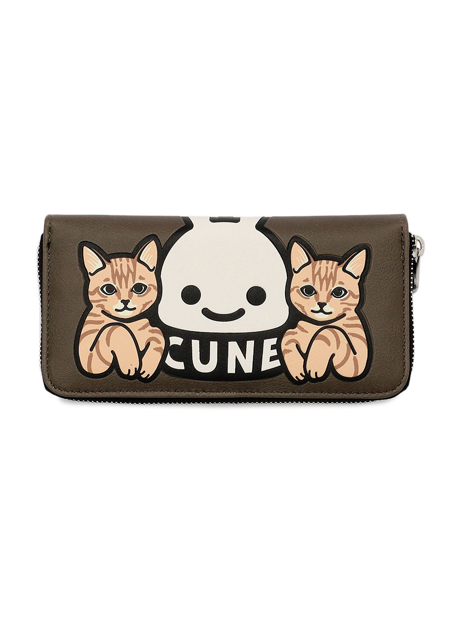 茶トラロングウォレット｜ウサギがいる｜CUNE ONLINE STORE