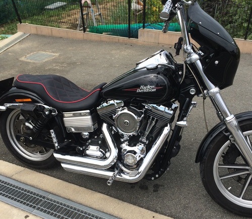 ハーレーFXDL ダイナローライダー シート張替え 装着画像