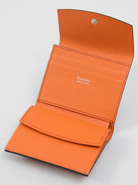 三つ折り財布/ボレロ/オレンジ | Factelier (ファクトリエ)
