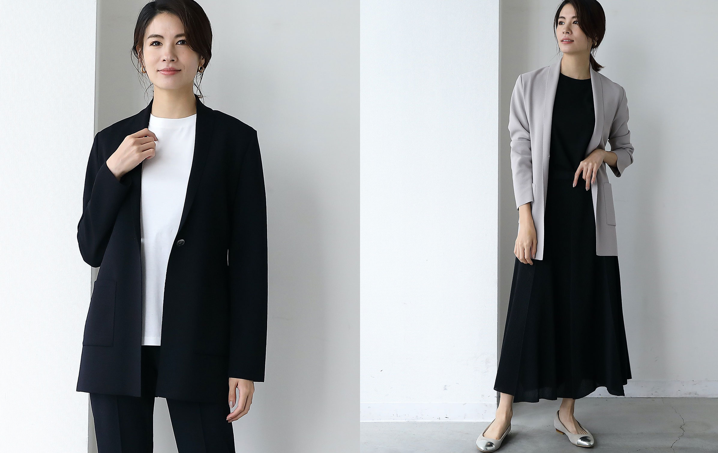 ミラノリブニットジャケット/トープ(グレージュ) | Factelier