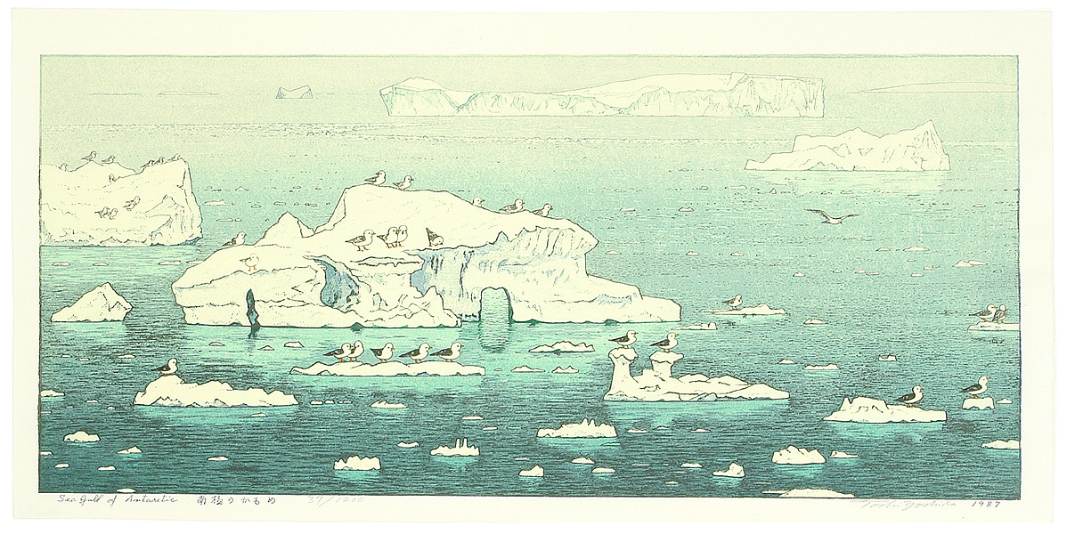 吉田遠志による浮世絵「Sea Gull of Antarctic」