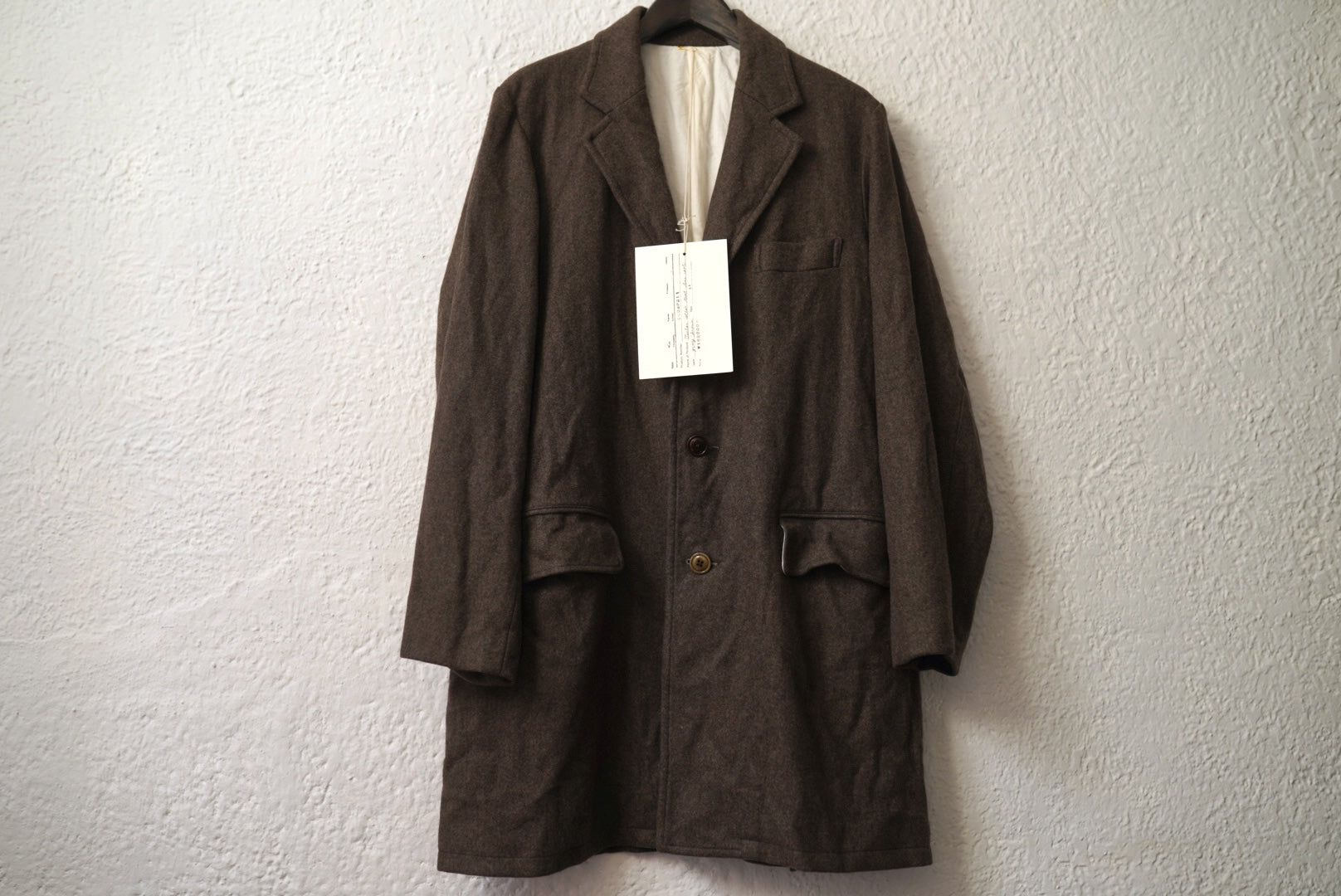 20AW Tailor Collar Tent Line Coat オーバーサイズウールチェスター