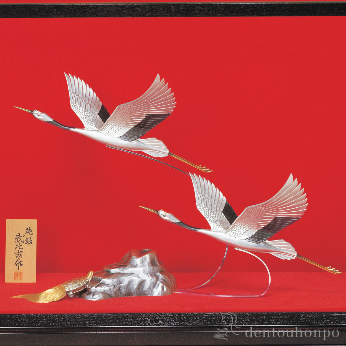 美品☆/TAKEHIKO/武比古作/鶴/純銀/SILVER999/0112f 武比古作 - 鶴 双鶴 鶴