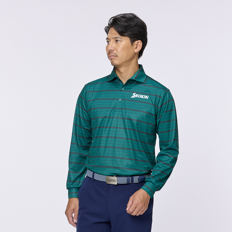 スリクソン マイクロボーダープリント長袖シャツ SMS5356M【M