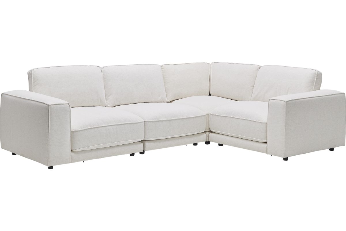 Nathan Snow 4-Piece Sectional with Crypton Home Fabric