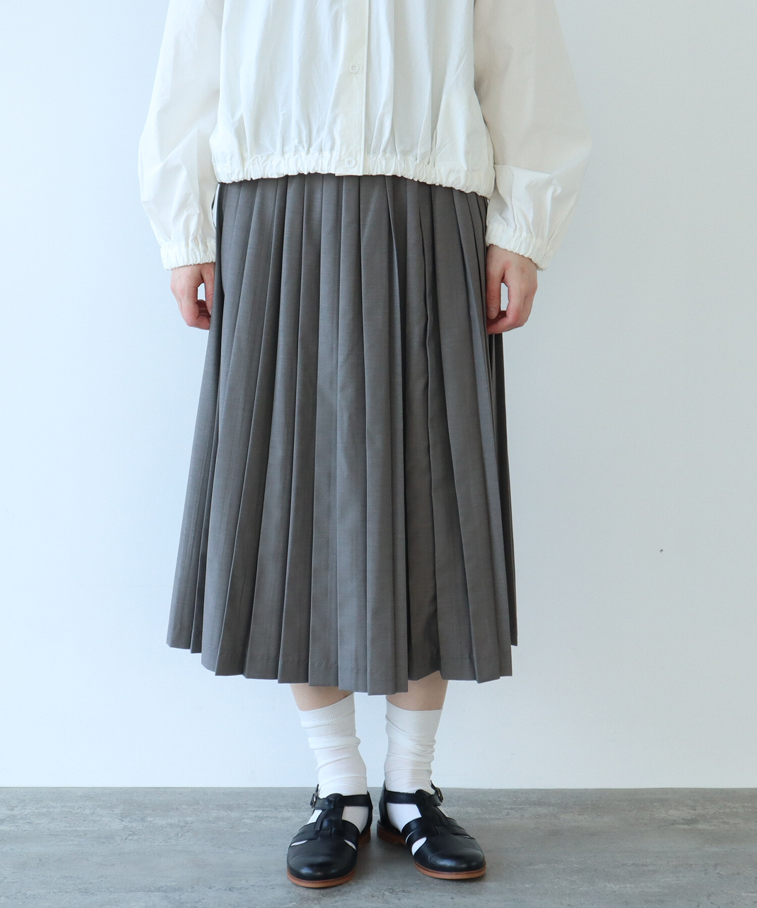 AMBIDEX Store T/R プリーツスカート(F モカ): bulle de savon