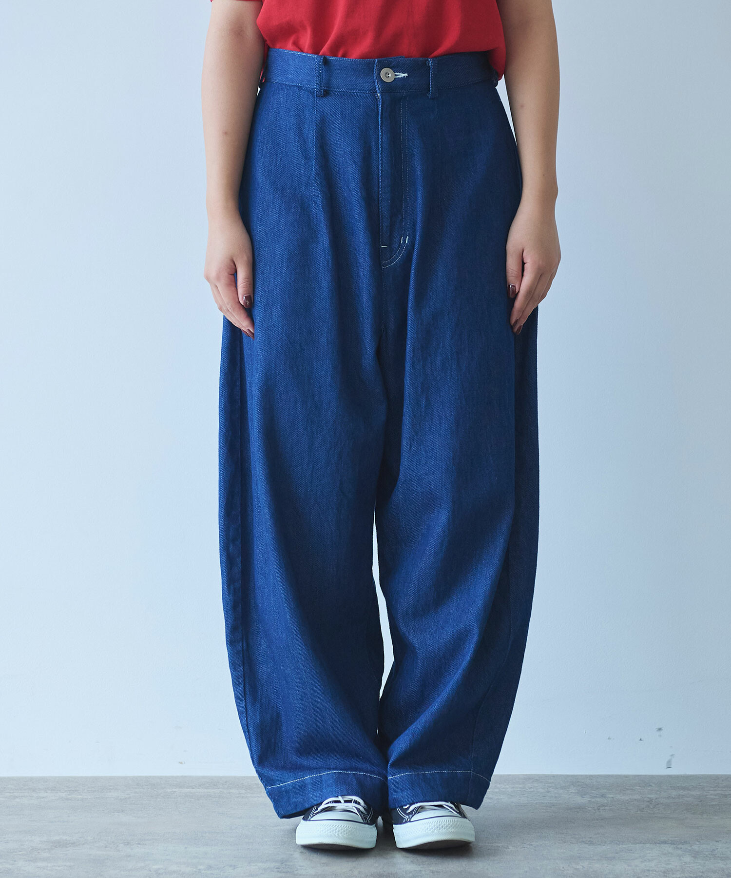 AMBIDEX Store 〇 7.7oz デニム ポワンパンツ(F アオ): bulle de savon