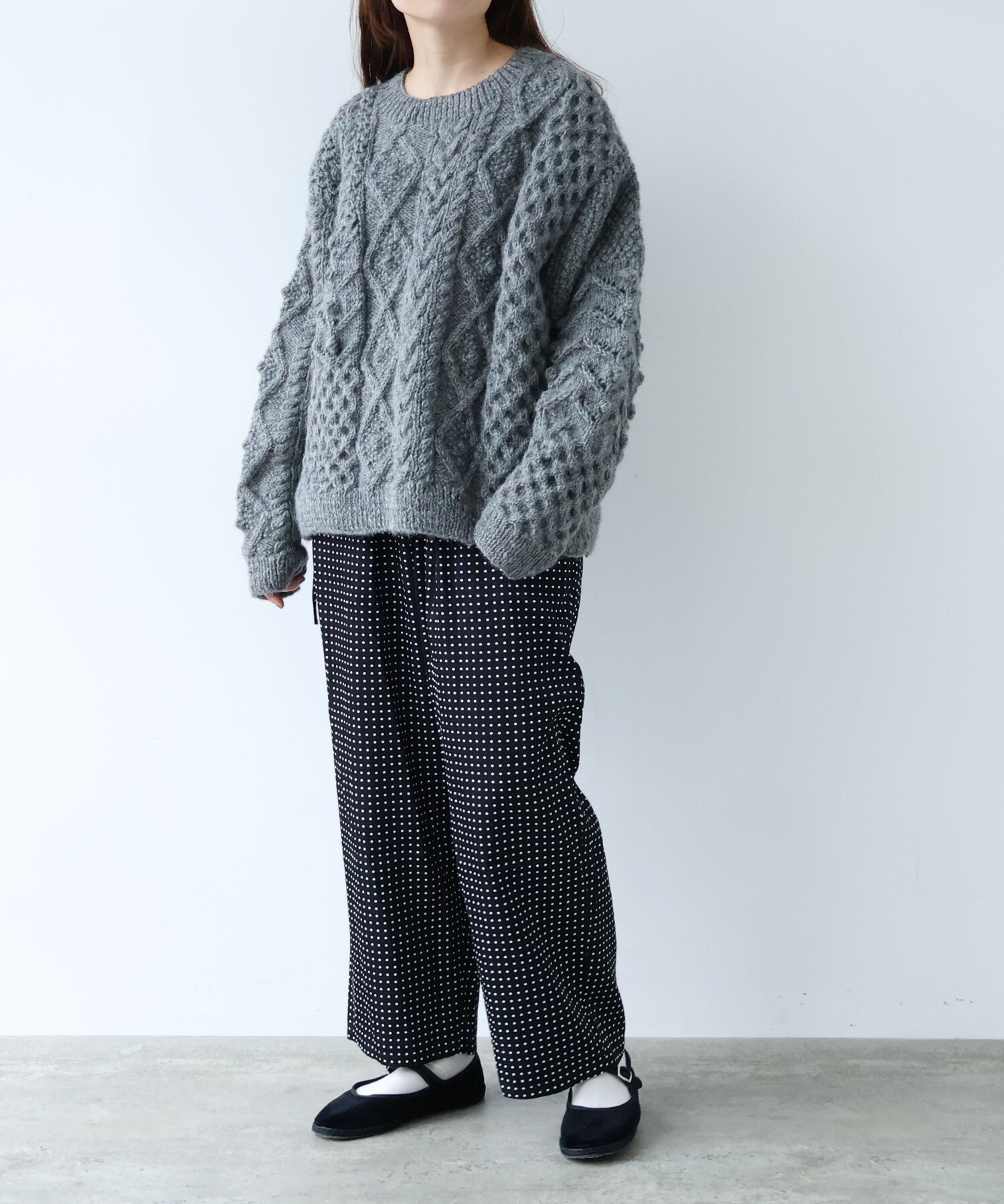 AMBIDEX Store ネパールハンドニット プルオーバー(F シロ): yuni