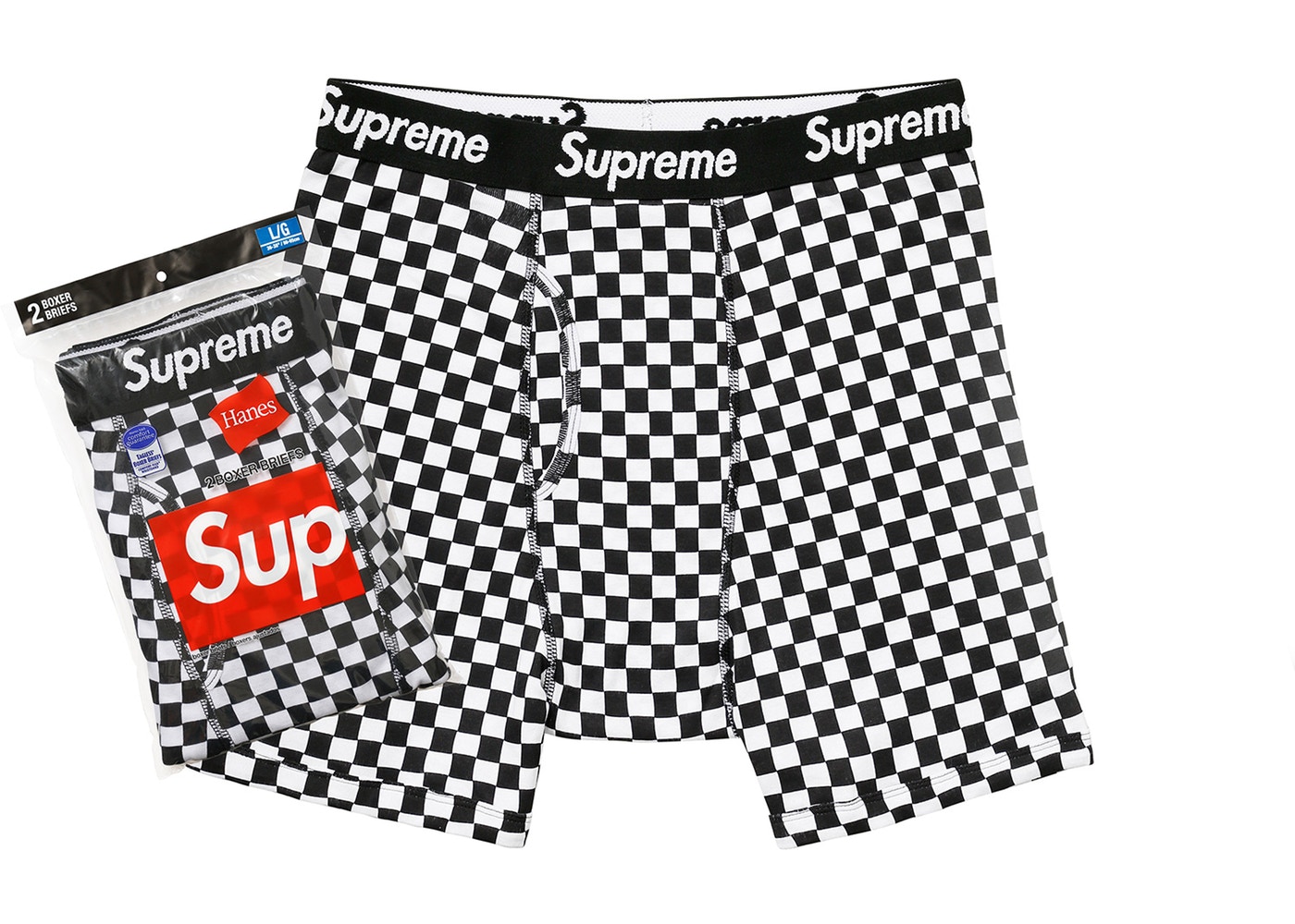 Supreme Hanes Boxer Briefs Checkered Spring/Summer 2018