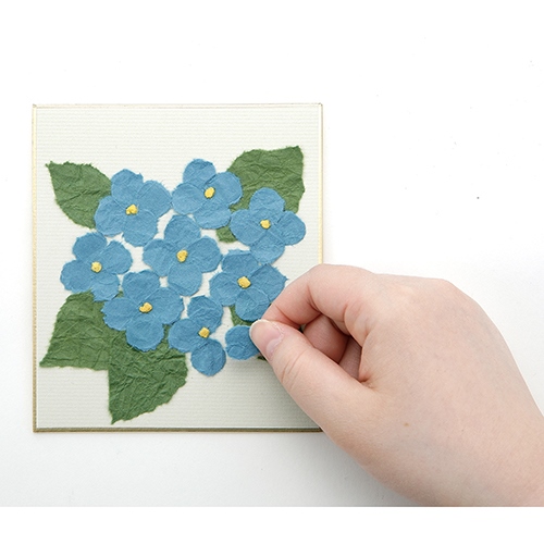 自分で作る和紙ちぎり絵 植物5枚セット 自分で作る和紙ちぎり絵