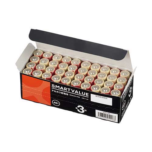 アルカリ乾電池Ⅱ 単3×40本 N223J-4P-10 | アルカリ電池 | 介護用品
