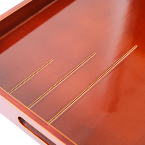 飛騨高山 春慶塗り 漆器の盆とコースターのセット 収納箱あり 飛騨高山