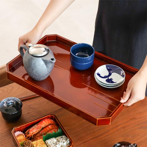 飛騨春慶 元田漆器 長手盆 伝統工芸品 木製 トレー | MUKU工房