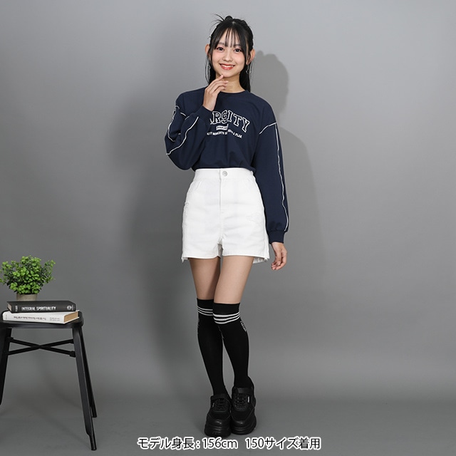 1/16NEW PINKHUNT 本ラインニーハイソックス 1516(21-24c ホワイト