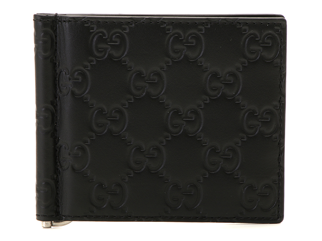 グッチ GUCCI マネークリップ 札入れ 小銭入れ レザー ブラック セット