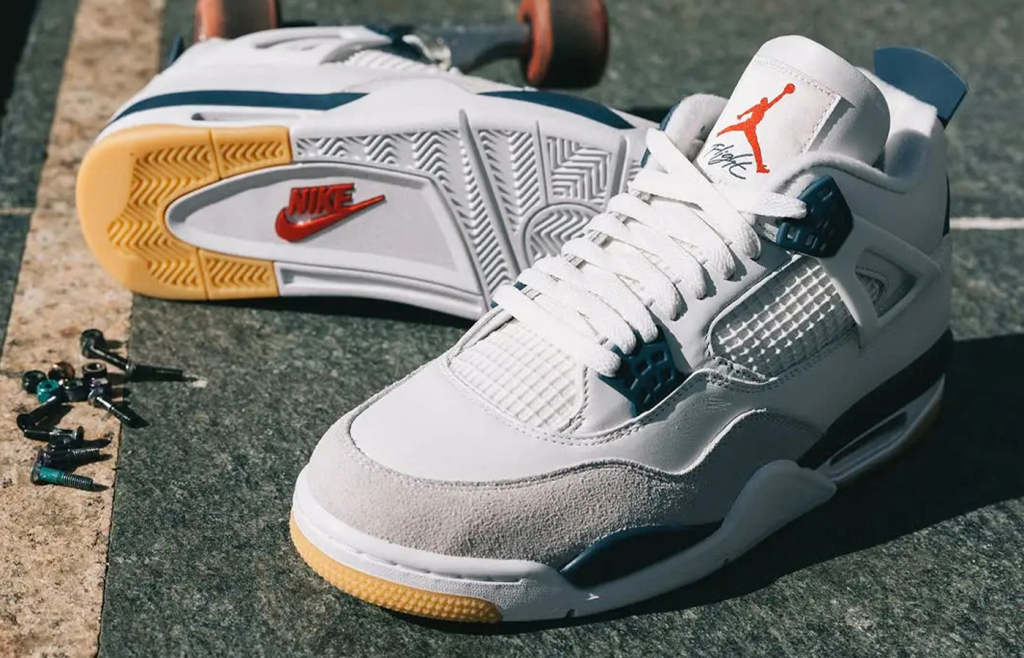 Nike SB x Air Jordan 4 'Summit White/Navy' Lands March 2025 - The