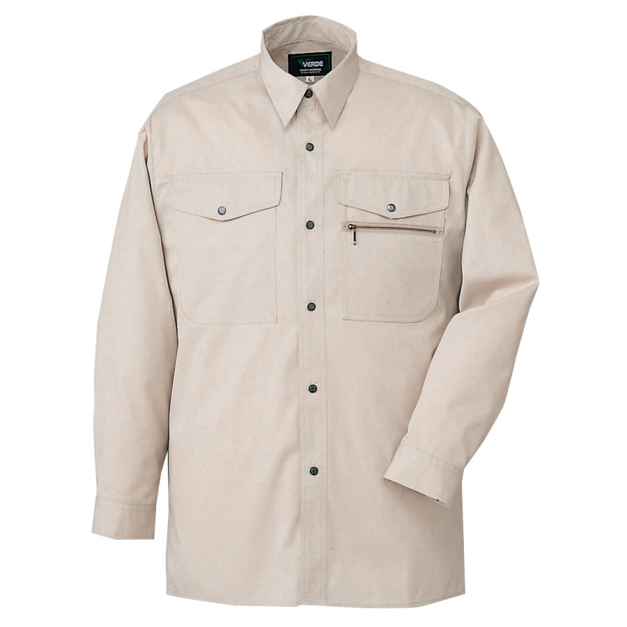長袖シャツ GS2150N上 ベージュ| 作業服・作業着 | 【ミドリ