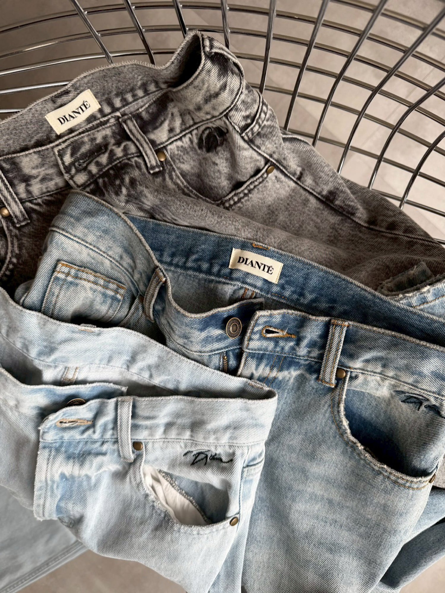 Embroidery damage denim | DIANTÉ (ディアンテ)公式通販サイト