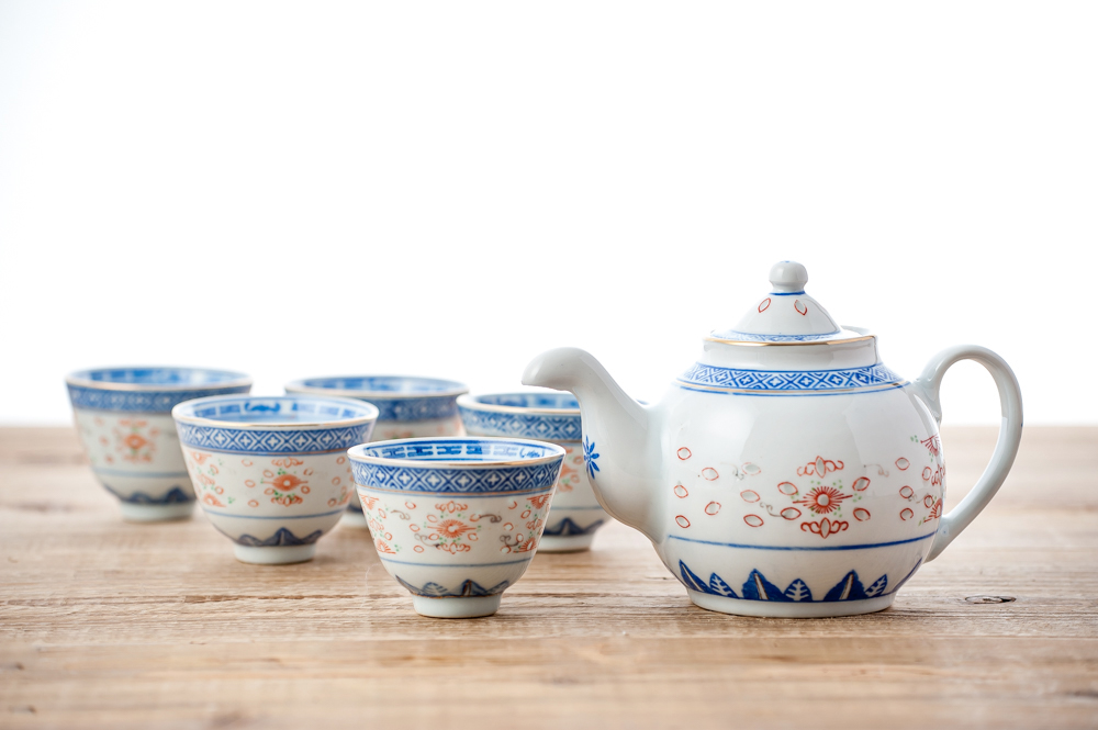 中国 清時代 康熙年製 玲瓏茶器 湯呑み5点 送料込み250626 中国 清時代