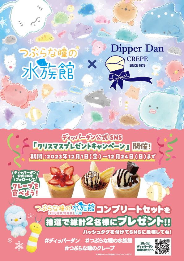 つぶらな瞳の水族館 × ディッパーダン 」SNSクリスマスプレゼント