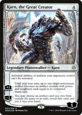WAR)Karn the Great Creator(日付入)(F)/大いなる創造者、カーン