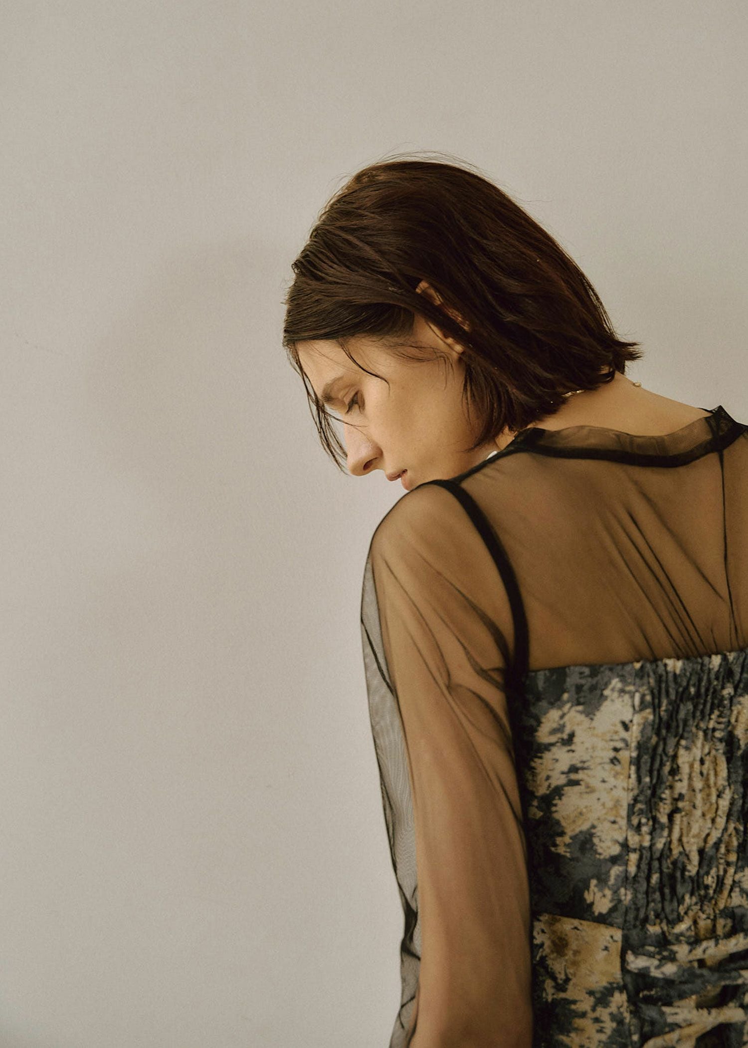 Meandering Jacquard pencil dress｜LE'RURE