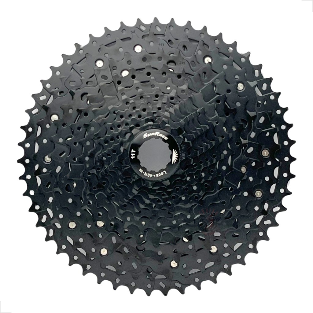 CASSETE 12V SUNRACE MZ600 11/51D K7 PADRÃO HG PRETO MTB 1X12V