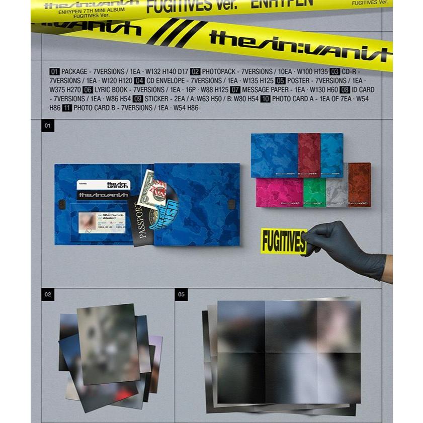 ENHYPEN 7th Mini Album - THE SIN : VANISH (FUGITIVES Ver