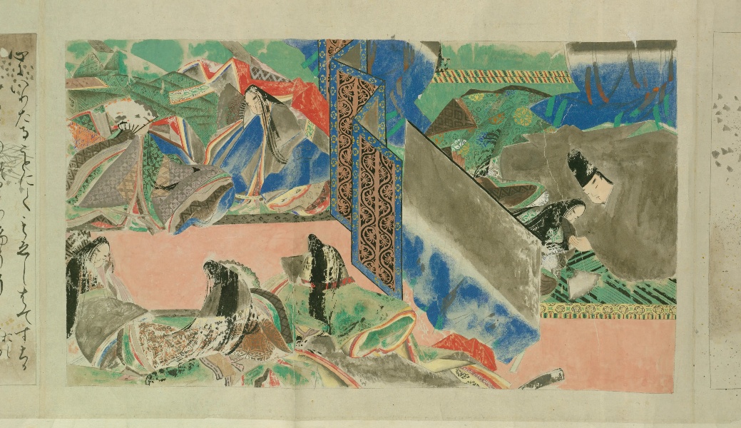 掛軸-1667 国宝 源氏物語絵巻 4巻 講談社 昭和43年定価158,000円 掛軸