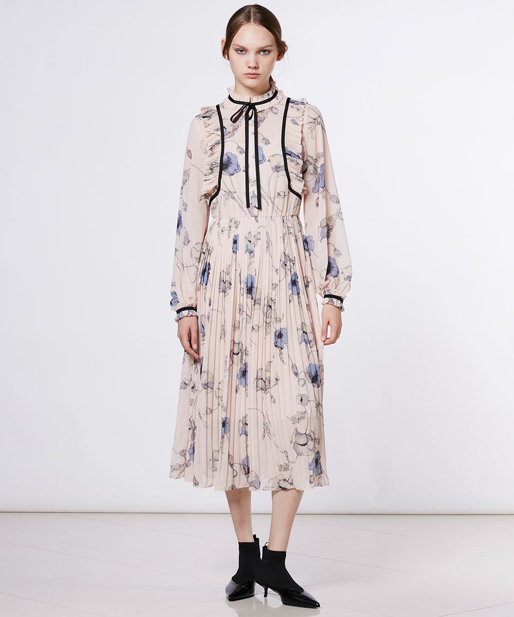 Sov. / フラワーシフォンワンピース DRESS Night STORE | ダブル