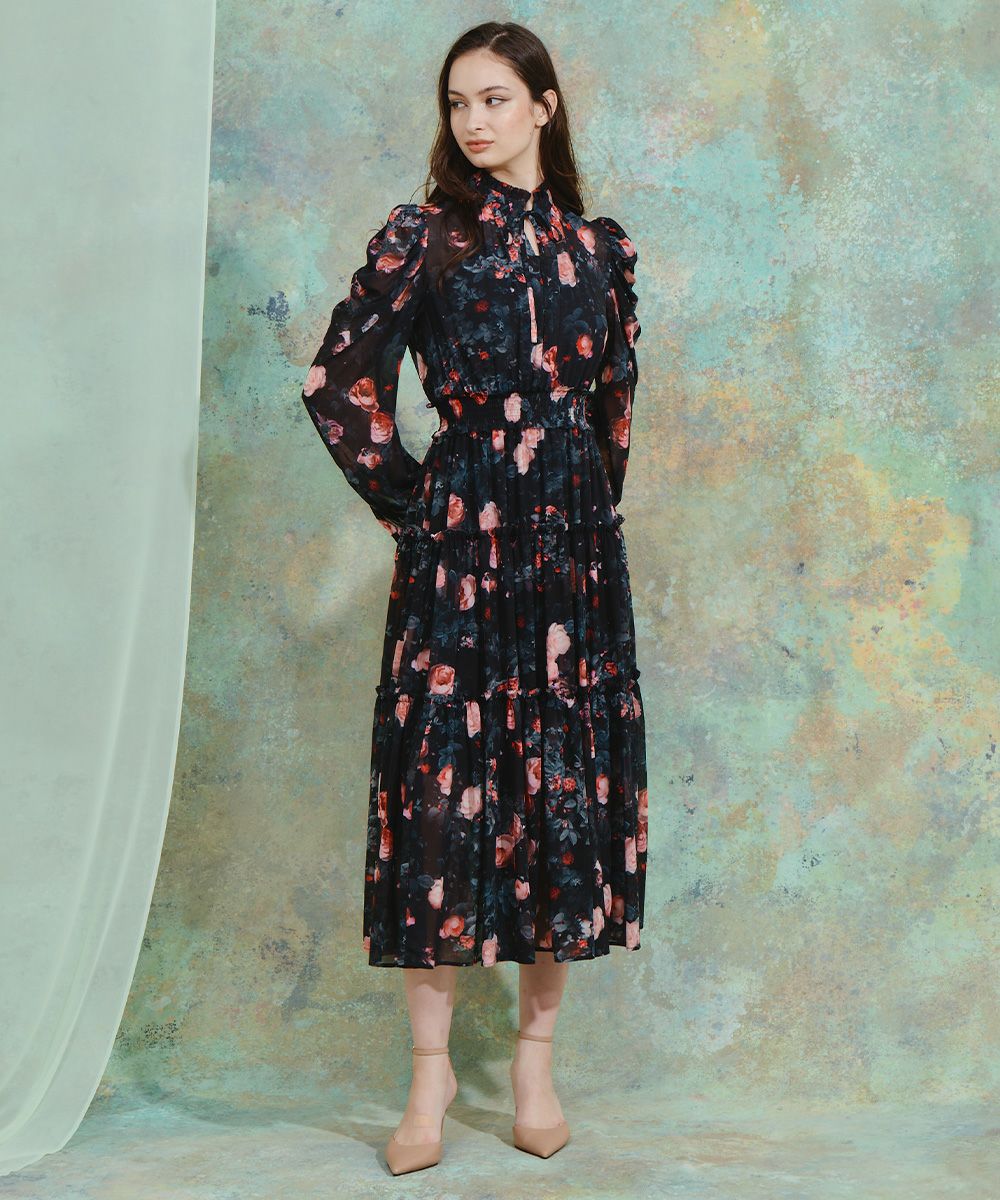 CORCOVADO / シフォンフラワードレス CORCOVADO Night STORE | ダブル