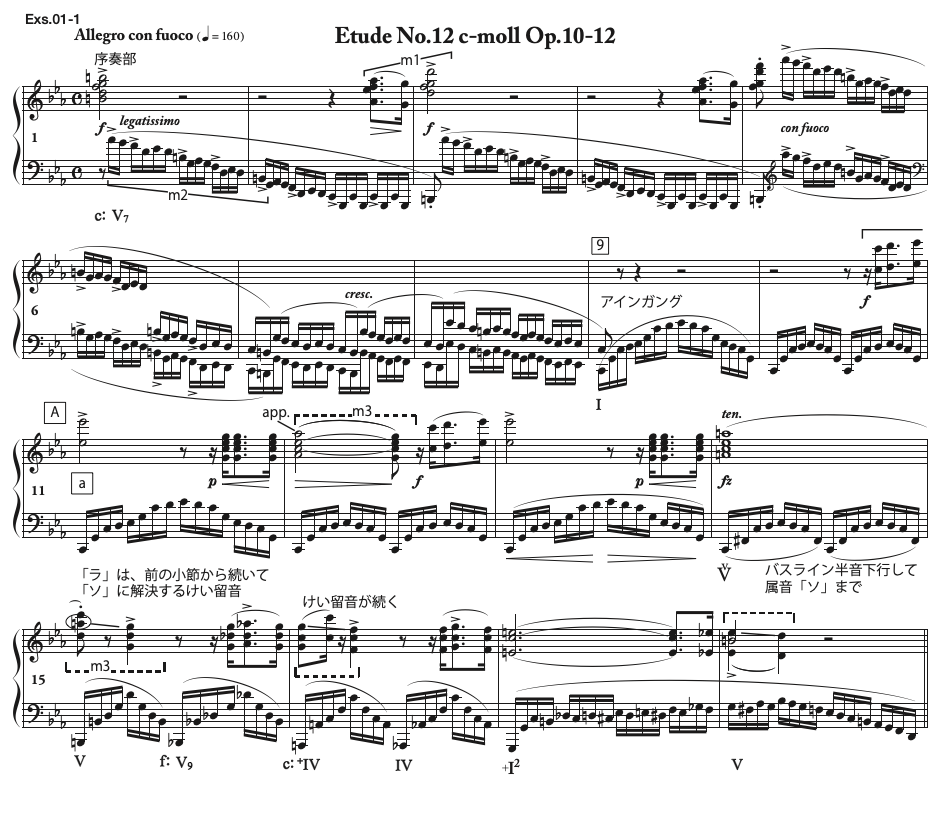 ショパンの和声〜譜読みのための分析｜練習曲作品10-12 ハ短調 「革命