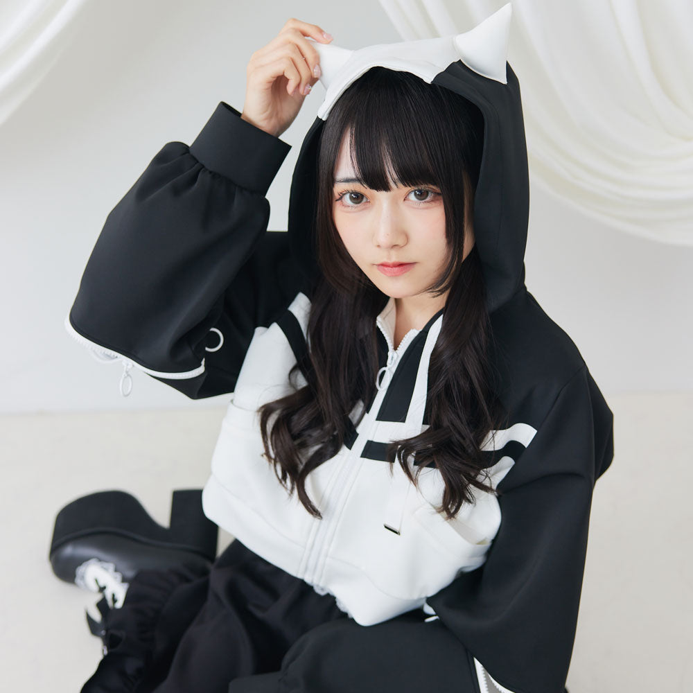 小悪魔ジャージデザインショートパーカー – レディースファッション