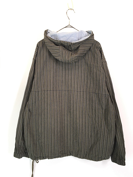 古着 80s Eddie Bauer ダーク チェック プルオーバー コットン