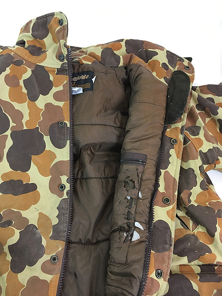古着 80s Gamehide ダックハンター カモ 迷彩 防寒 防水 パデッド